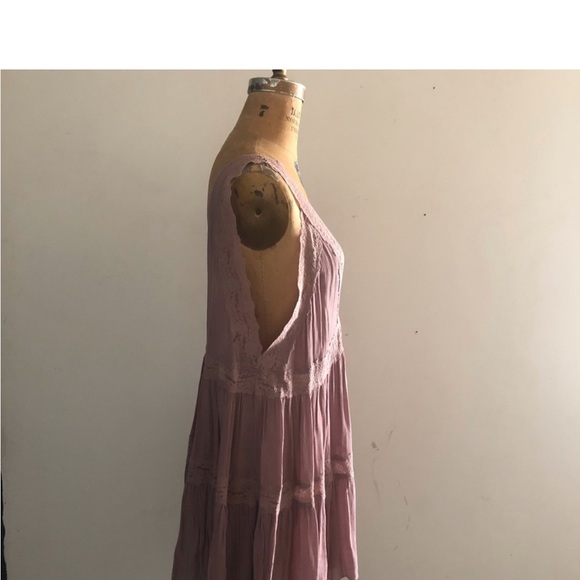 [Free people] Rose Deep V-neck Back open Lace Oversized Dress - Picture 5 of 9